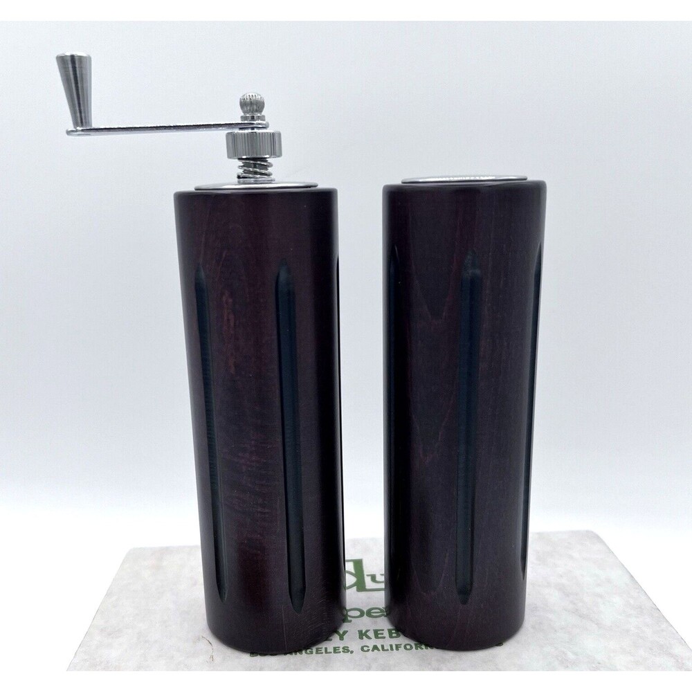 Vintage Pepper Mill & Salt Shaker Danish Modern Inspired Mr. Dudley Wooden w/Box
